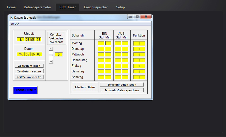 white safe® Software ECO Timer white safe® Software ECO Timer